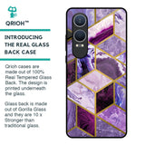 Purple Rhombus Marble Glass Case for OnePlus Nord CE4 Lite 5G