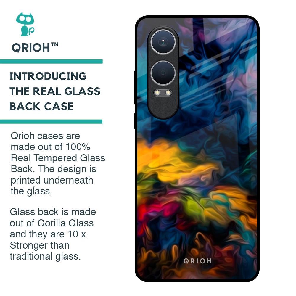 Multicolor Oil Painting Glass Case for OnePlus Nord CE4 Lite 5G