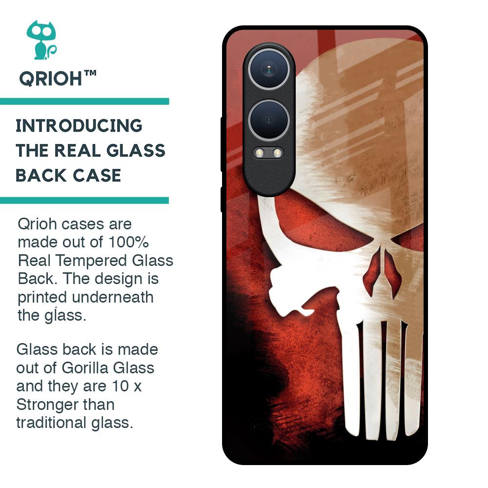Red Skull Glass Case for OnePlus Nord CE4 Lite 5G