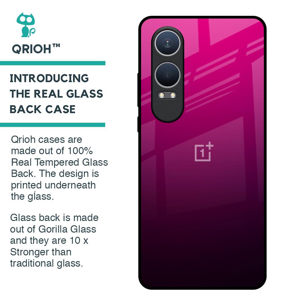Purple Ombre Pattern Glass Case for OnePlus Nord CE4 Lite 5G