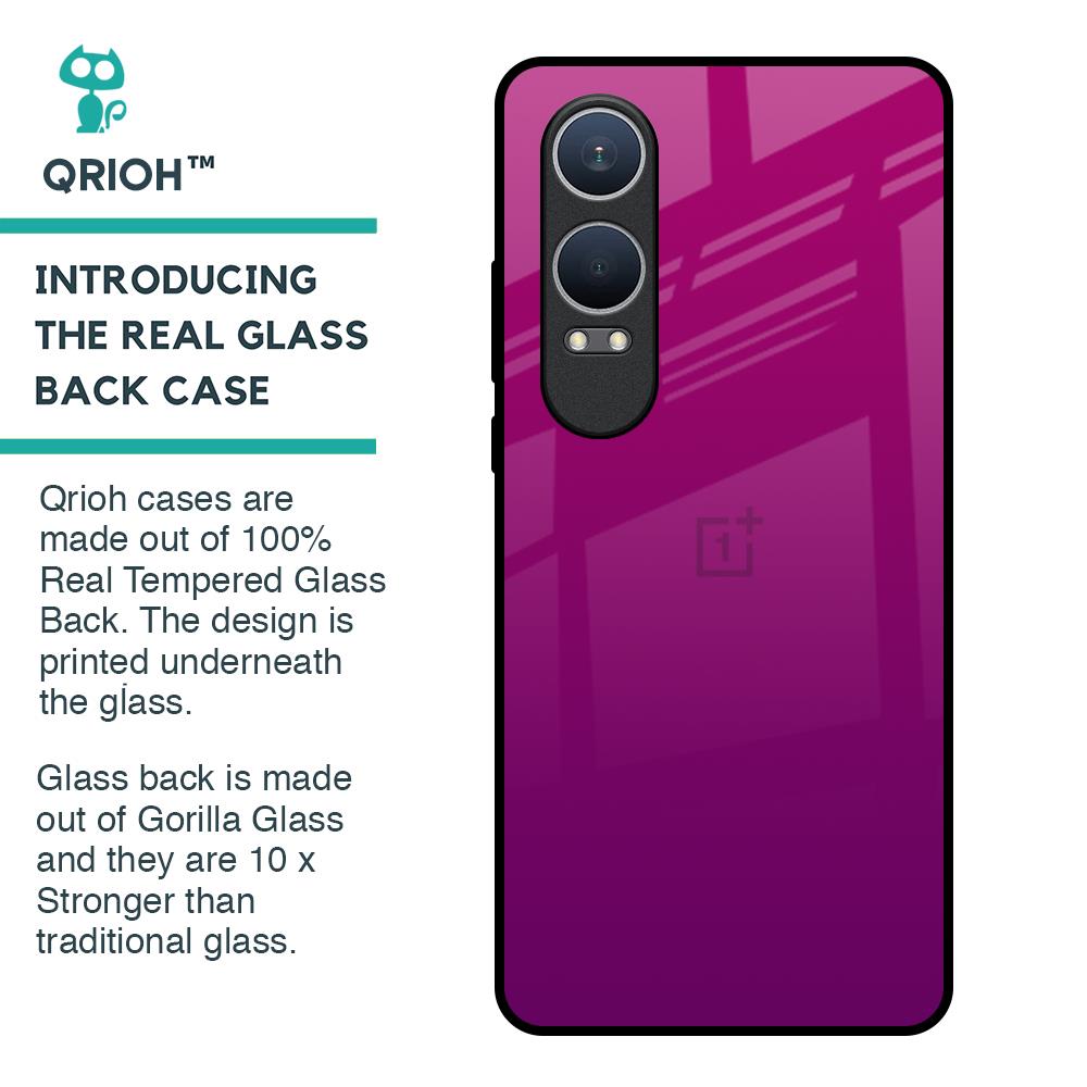 Magenta Gradient Glass Case For OnePlus Nord CE4 Lite 5G