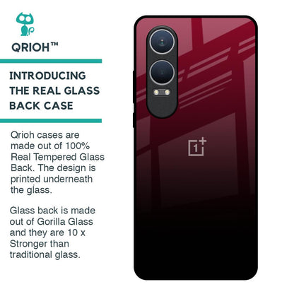Wine Red Glass Case For OnePlus Nord CE4 Lite 5G
