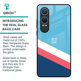 Pink & White Stripes Glass Case For OnePlus Nord CE4 Lite 5G