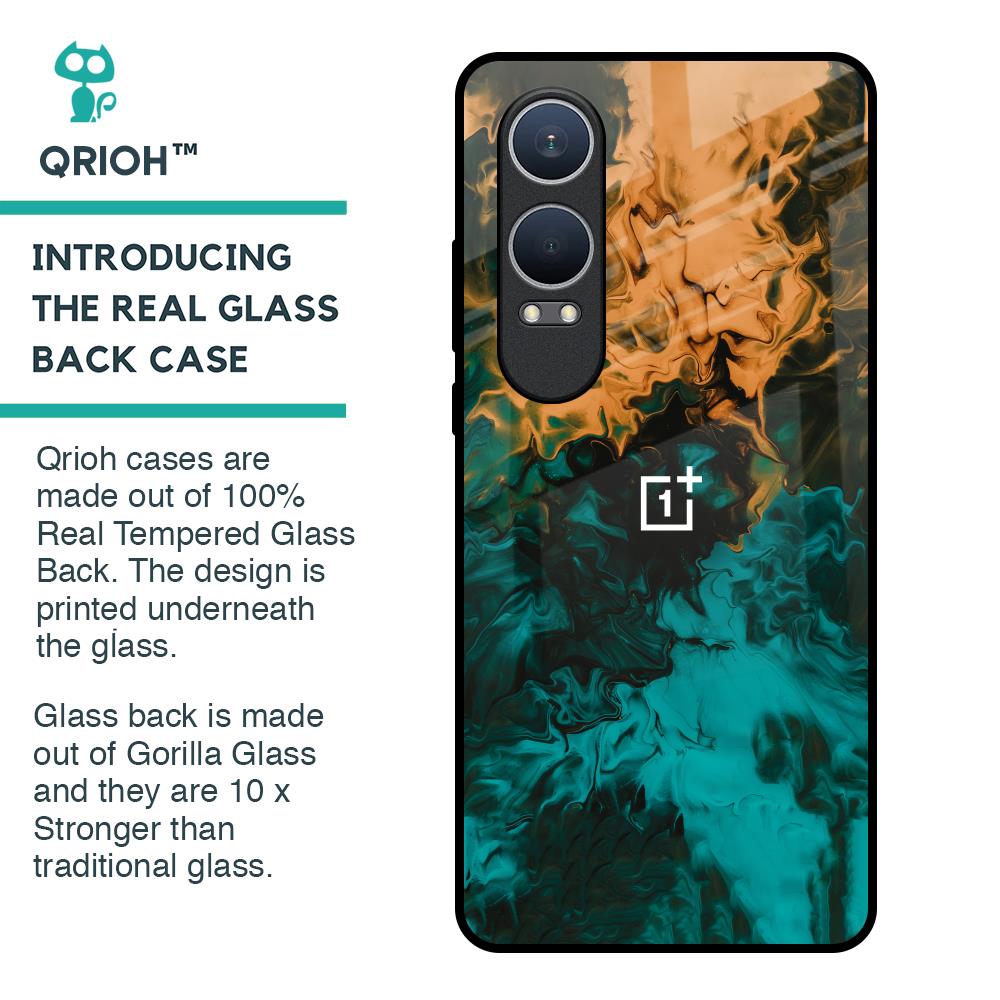 Watercolor Wave Glass Case for OnePlus Nord CE4 Lite 5G