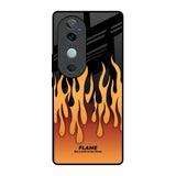 Fire Flame Vivo V40 5G Glass Back Cover Online