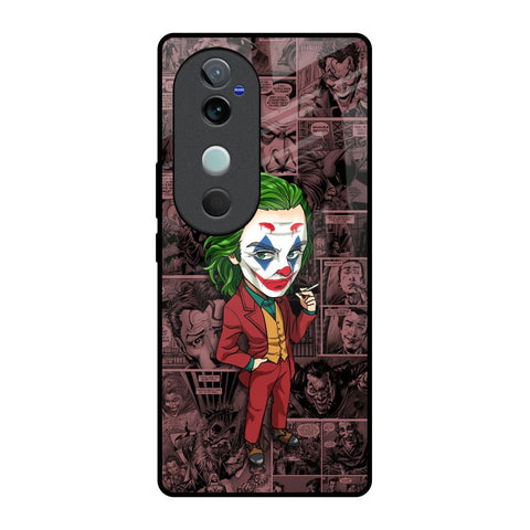 Joker Cartoon Vivo V40 5G Glass Back Cover Online