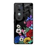 Rose Flower Bunch Art Vivo V40 5G Glass Back Cover Online