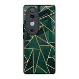 Abstract Green Vivo V40 5G Glass Back Cover Online