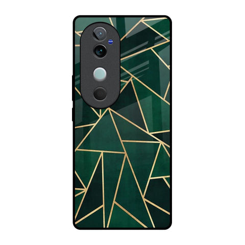 Abstract Green Vivo V40 5G Glass Back Cover Online