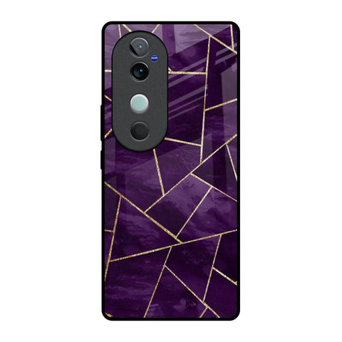 Geometric Purple Vivo V40 5G Glass Back Cover Online