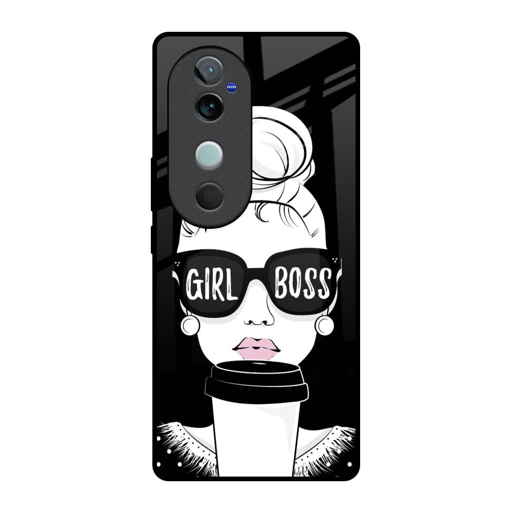 Girl Boss Vivo V40 5G Glass Back Cover Online