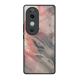 Pink And Grey Marble Vivo V40 5G Glass Back Cover Online