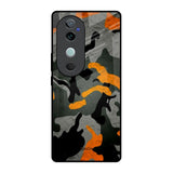 Camouflage Orange Vivo V40 5G Glass Back Cover Online