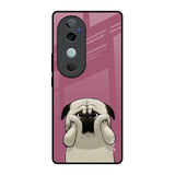 Funny Pug Face Vivo V40 5G Glass Back Cover Online