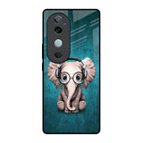 Adorable Baby Elephant Vivo V40 5G Glass Back Cover Online