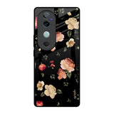Black Spring Floral Vivo V40 5G Glass Back Cover Online
