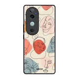 Abstract Faces Vivo V40 5G Glass Back Cover Online