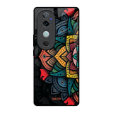Retro Gorgeous Flower Vivo V40 5G Glass Back Cover Online
