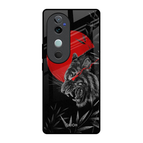 Red Moon Tiger Vivo V40 5G Glass Back Cover Online