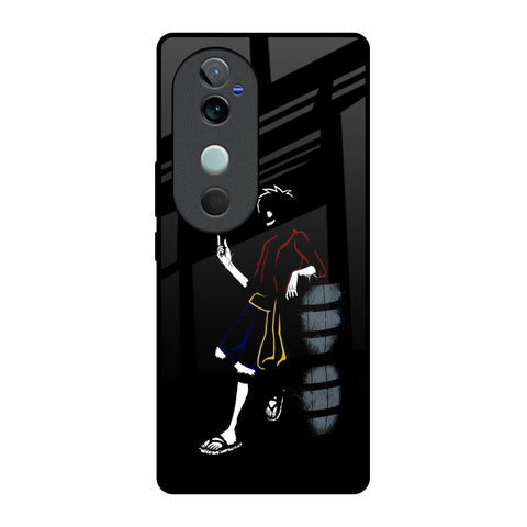 Luffy Line Art Vivo V40 5G Glass Back Cover Online
