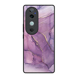 Purple Gold Marble Vivo V40 5G Glass Back Cover Online