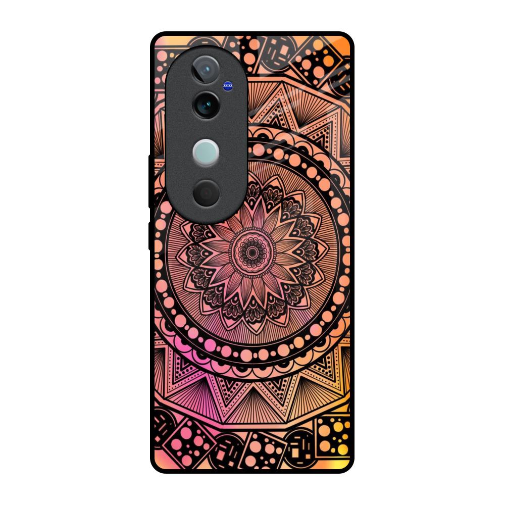 Floral Mandala Vivo V40 5G Glass Back Cover Online
