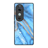Vibrant Blue Marble Vivo V40 5G Glass Back Cover Online