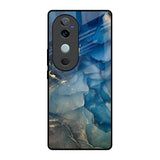 Blue Cool Marble Vivo V40 5G Glass Back Cover Online