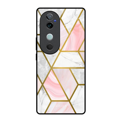 Geometrical Marble Vivo V40 5G Glass Back Cover Online
