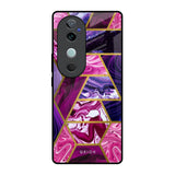 Electroplated Geometric Marble Vivo V40 5G Glass Back Cover Online