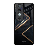 Sleek Golden & Navy Vivo V40 5G Glass Back Cover Online