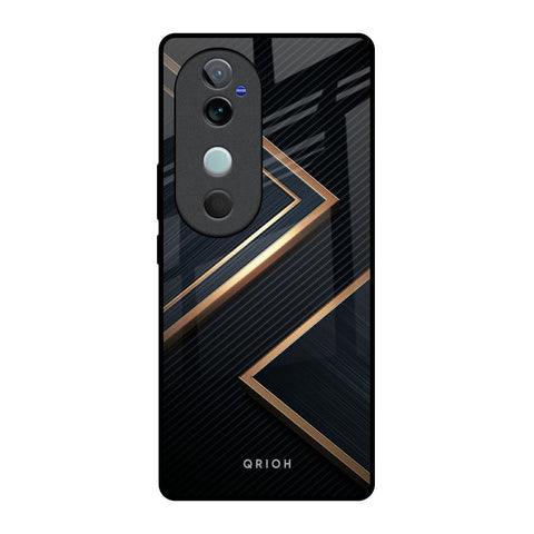 Sleek Golden & Navy Vivo V40 5G Glass Back Cover Online