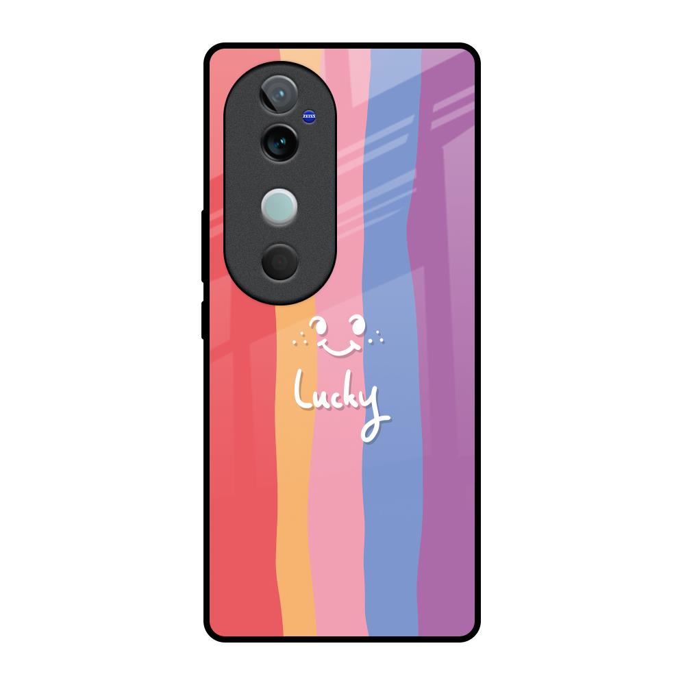 Lucky Abstract Vivo V40 5G Glass Back Cover Online