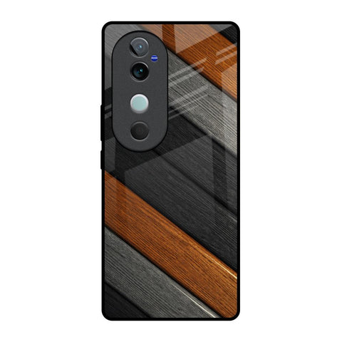Tri Color Wood Vivo V40 5G Glass Back Cover Online