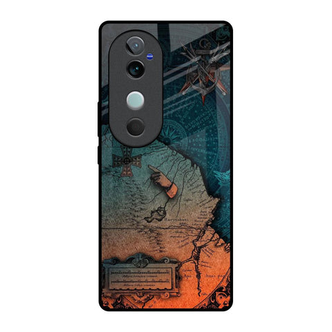 Geographical Map Vivo V40 5G Glass Back Cover Online