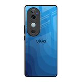 Blue Wave Abstract Vivo V40 5G Glass Back Cover Online