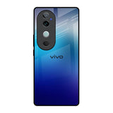 Blue Rhombus Pattern Vivo V40 5G Glass Back Cover Online