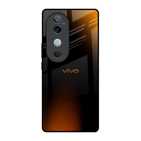 Orange Black Fusion Vivo V40 5G Glass Back Cover Online
