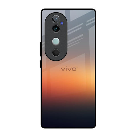 Aesthetic Orange Vivo V40 5G Glass Back Cover Online