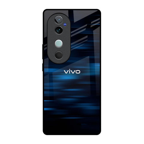 Blue Rough Abstract Vivo V40 5G Glass Back Cover Online