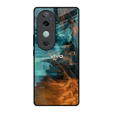 Golden Splash Vivo V40 5G Glass Back Cover Online