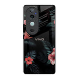 Tropical Art Flower Vivo V40 5G Glass Back Cover Online