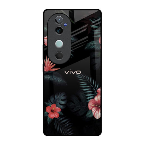 Tropical Art Flower Vivo V40 5G Glass Back Cover Online