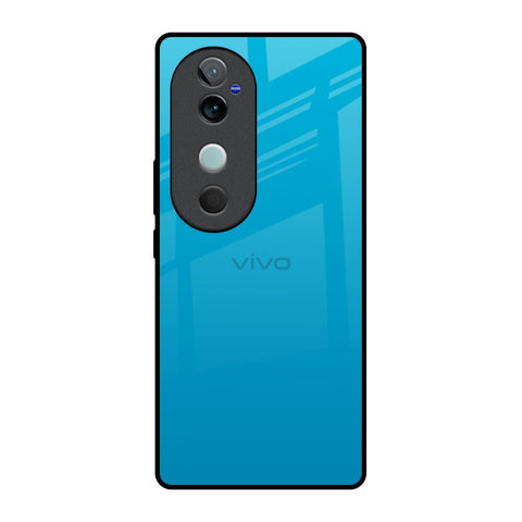 Blue Aqua Vivo V40 5G Glass Back Cover Online
