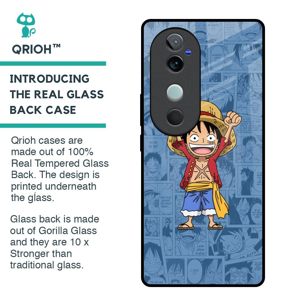 Chubby Anime Glass Case for Vivo V40 5G