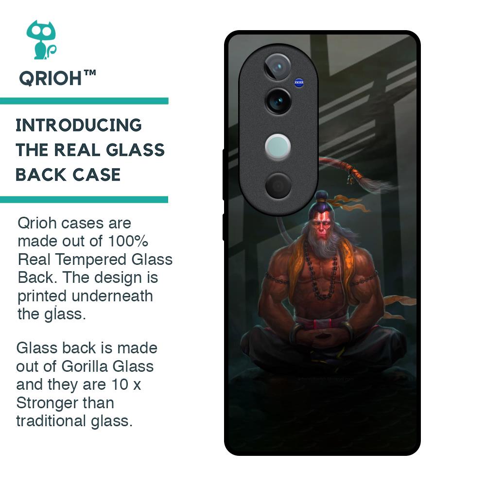Lord Hanuman Animated Glass Case for Vivo V40 5G