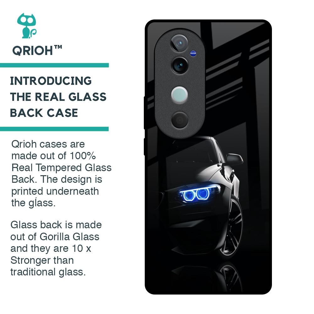 Car In Dark Glass Case for Vivo V40 5G