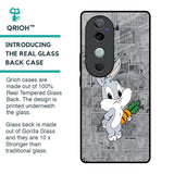 Cute Baby Bunny Glass Case for Vivo V40 5G