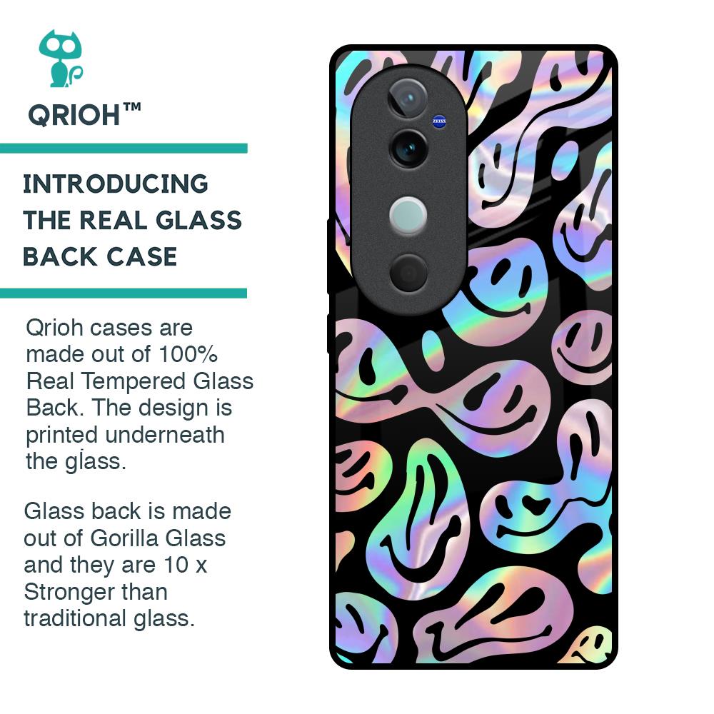 Acid Smile Glass Case for Vivo V40 5G