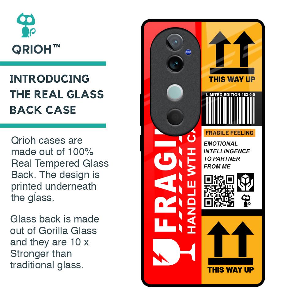 Handle With Care Glass Case for Vivo V40 5G